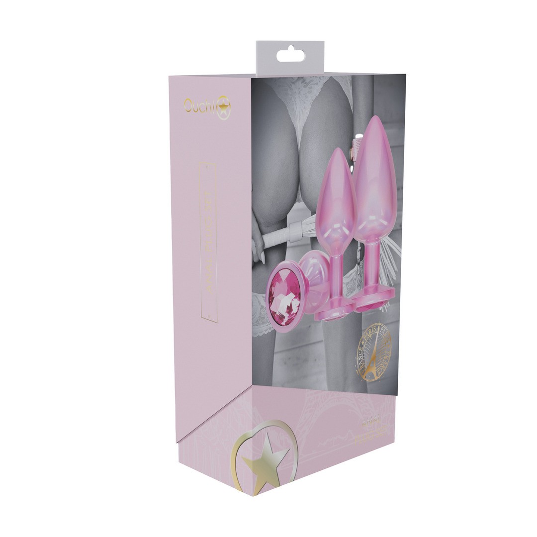 CONJUNTO DE 3 PLUGS ANAIS EM METAL PARIS COLLECTION ROSA OUCH! - Image 5