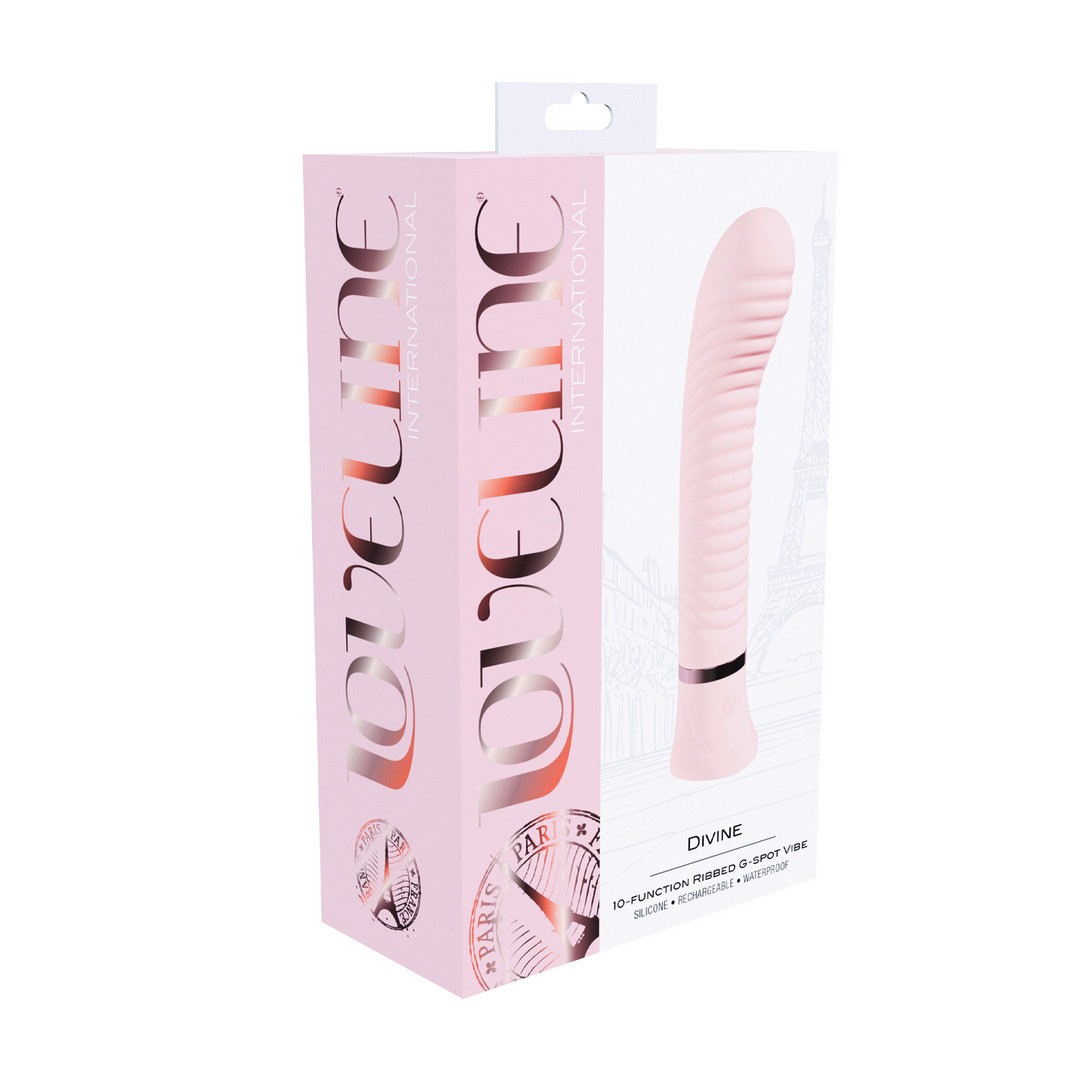 VIBRADOR PARA PONTO G DIVINE RIBBED ROSA LOVELINE - Image 3