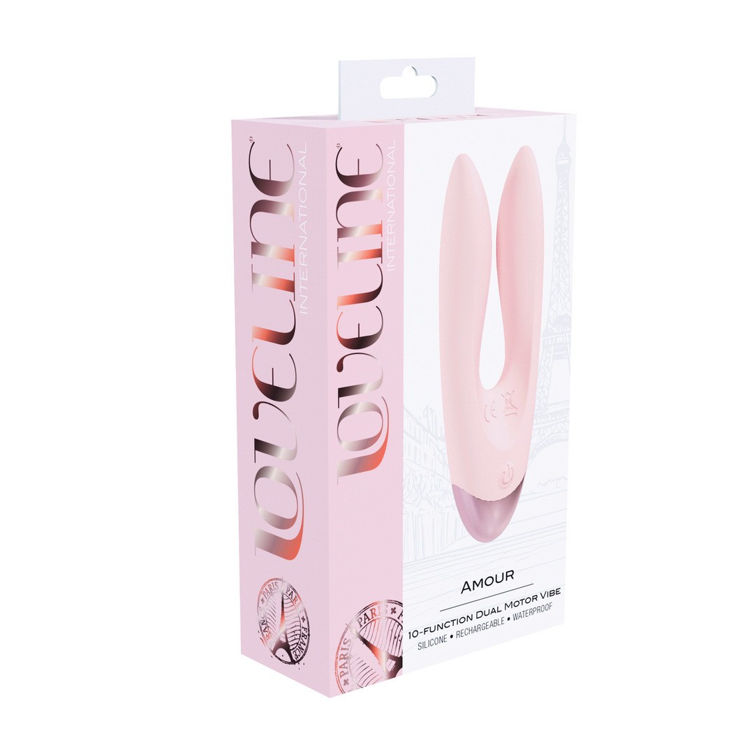 VIBRADOR AMOUR DUAL MOTOR VIBE ROSA LOVELINE - Image 3