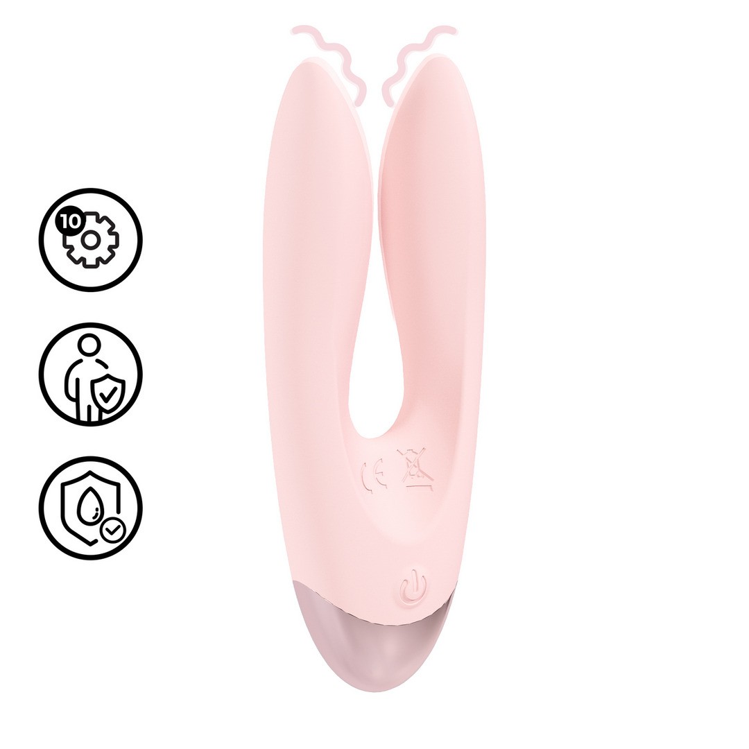 VIBRADOR AMOUR DUAL MOTOR VIBE ROSA LOVELINE