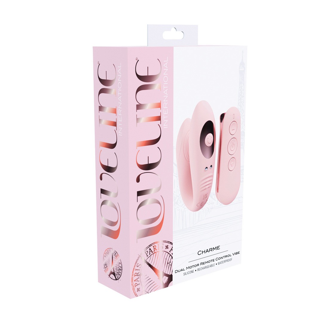 VIBRADOR DE CASAL COM COMANDO CHARME VIBE ROSA LOVELINE - Image 3
