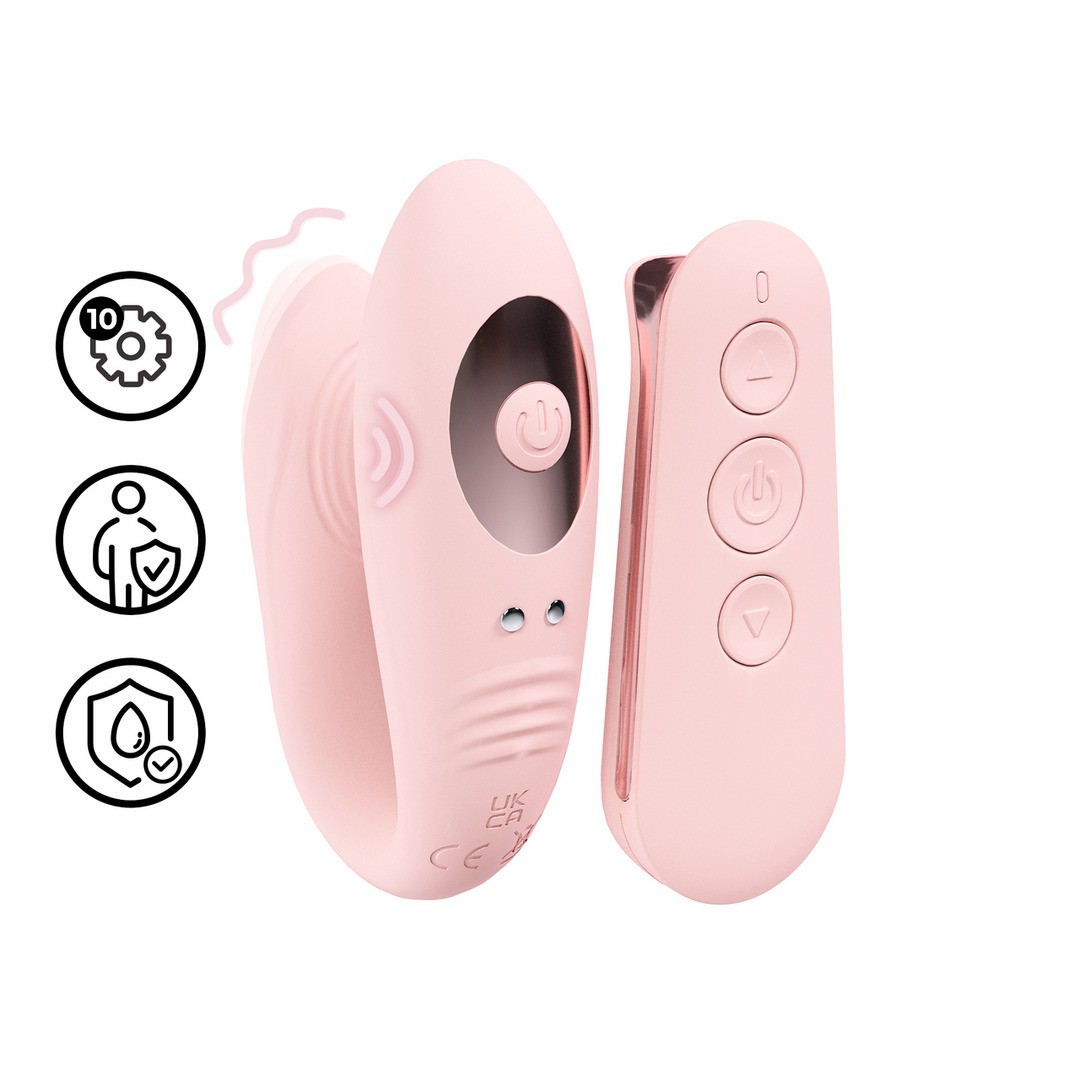 VIBRADOR DE CASAL COM COMANDO CHARME VIBE ROSA LOVELINE