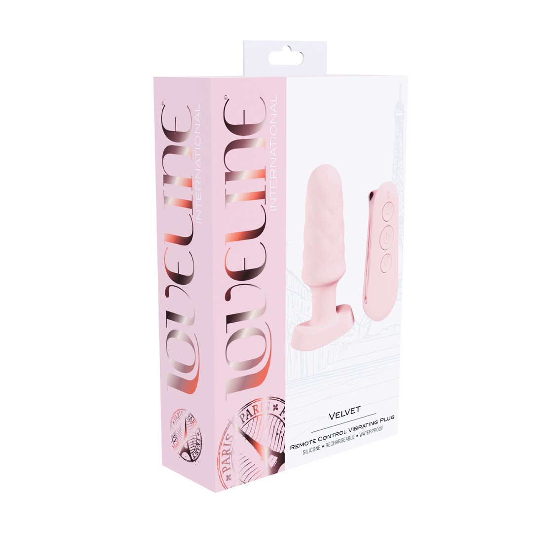 PLUG ANAL COM VIBRAÇÃO E COMANDO VELVET ROSA LOVELINE - Image 3