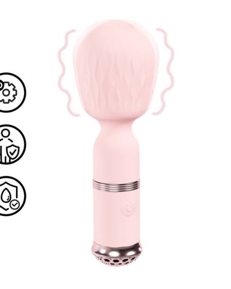 MINI VARINHA MASSAJADORA VELOUR ROSA LOVELINE
