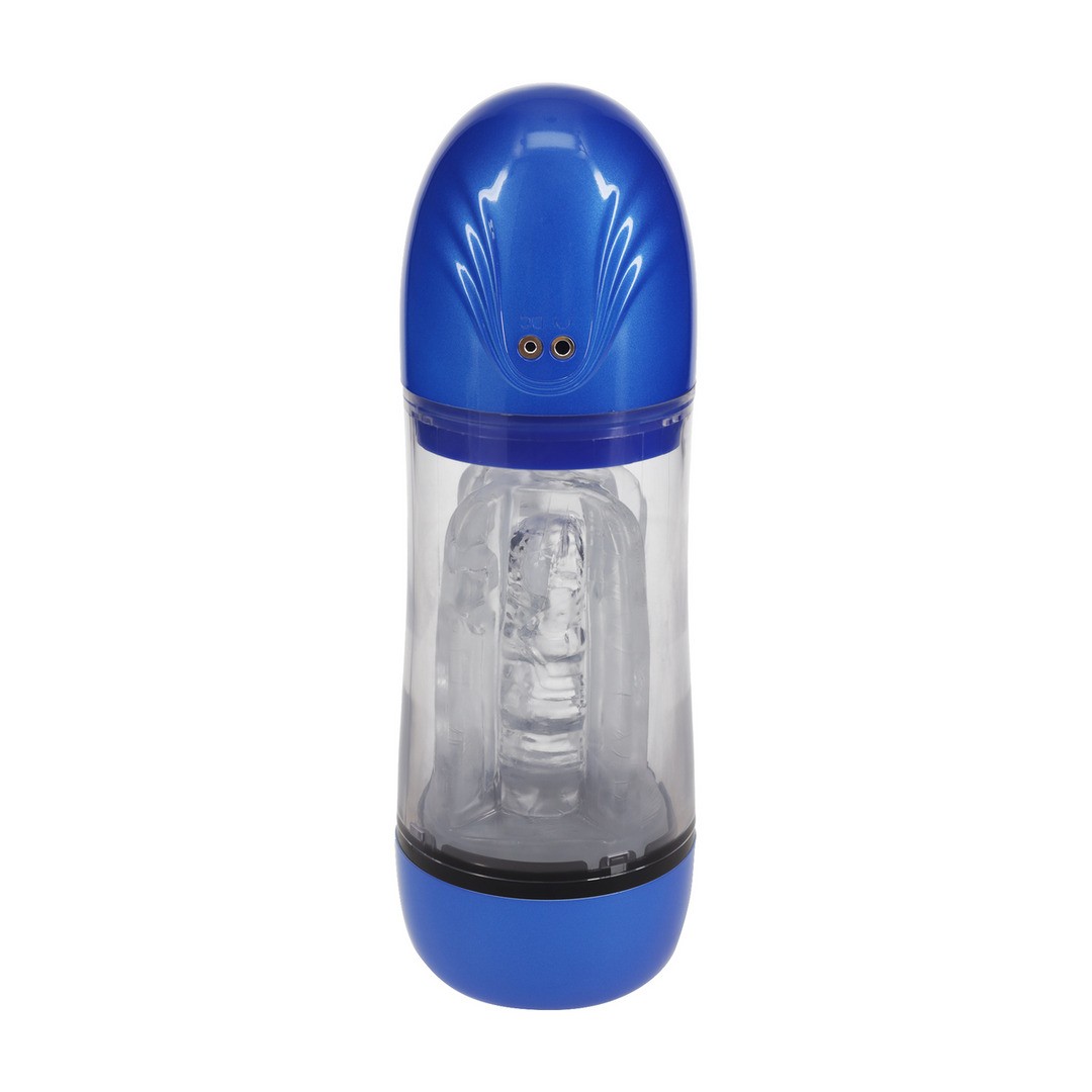 BOMBA DE MASTURBAÇÃO COM SUCÇÃO E VIBRAÇÃO SONICPULL MULTIMEDIA ENHANCED METALLIC BLUE PUMPED
