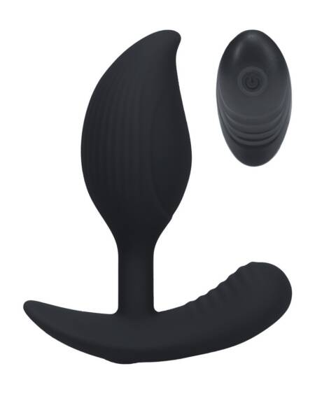 PLUG ANAL DE SILICONE LÍQUIDO COM VIBRAÇÃO E COMANDO REMOTO LEVELZ