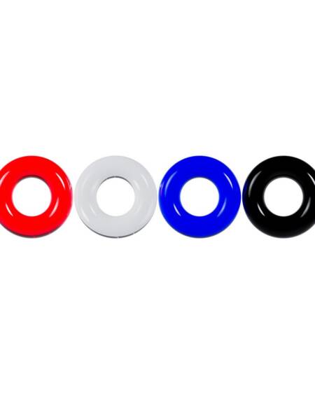 CONJUNTO DE 4 ANÉIS PARA O PÉNIS MULTICOLOR LEVELZ