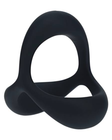 ANEL PARA O PÉNIS EM SILICONE TRI O ERGO PRETO LEVELZ