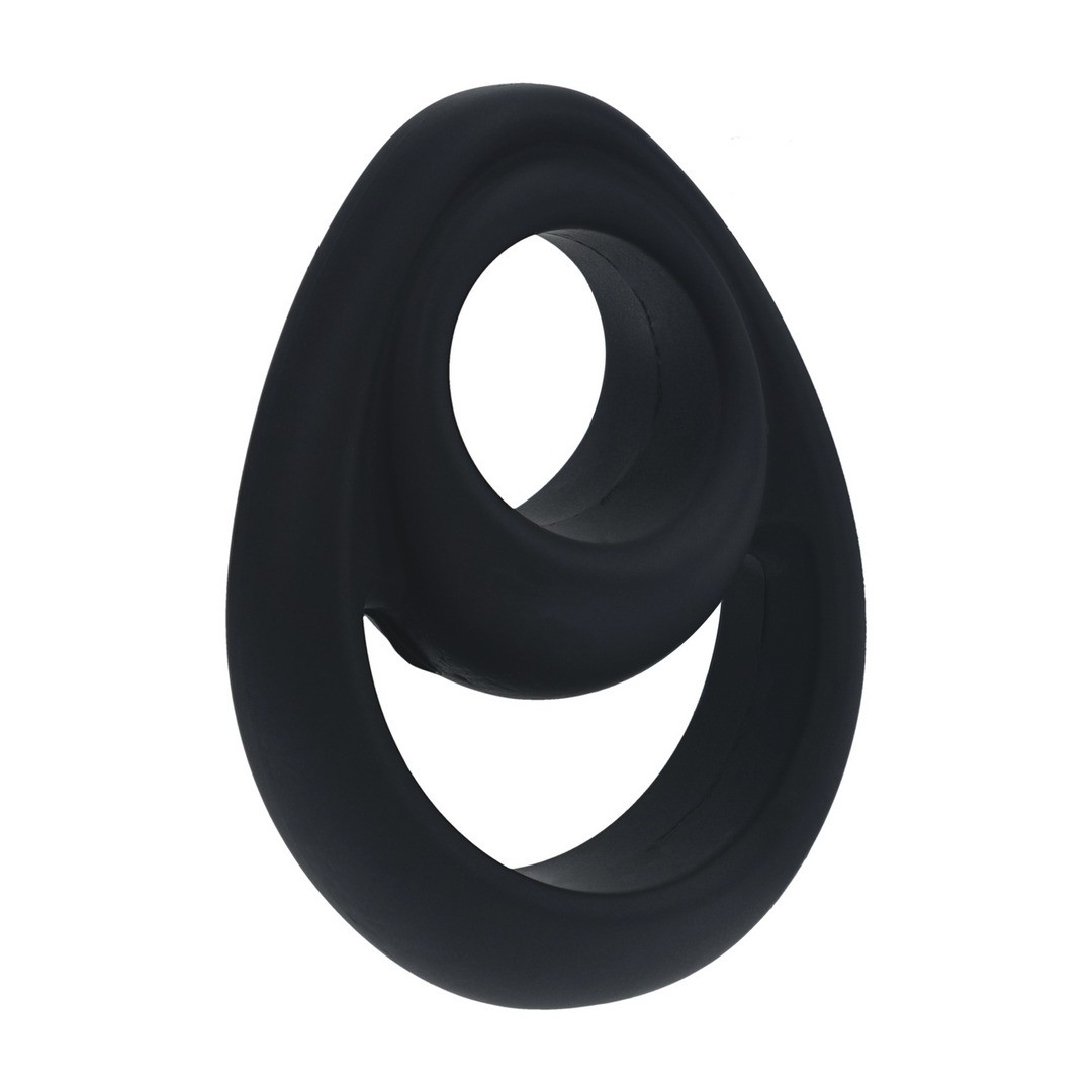 ANEL PARA O PÉNIS DUPLO EM SILICONE ERGO PRETO LEVELZ