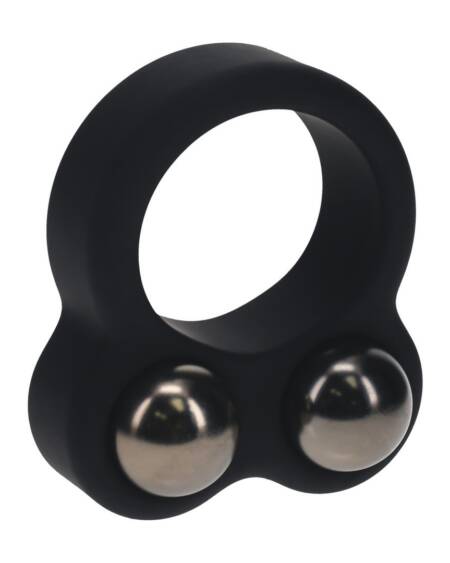 ANEL PARA O PÉNIS EM SILICONE LÍQUIDO COM PESO DUPLO PRETO LEVELZ