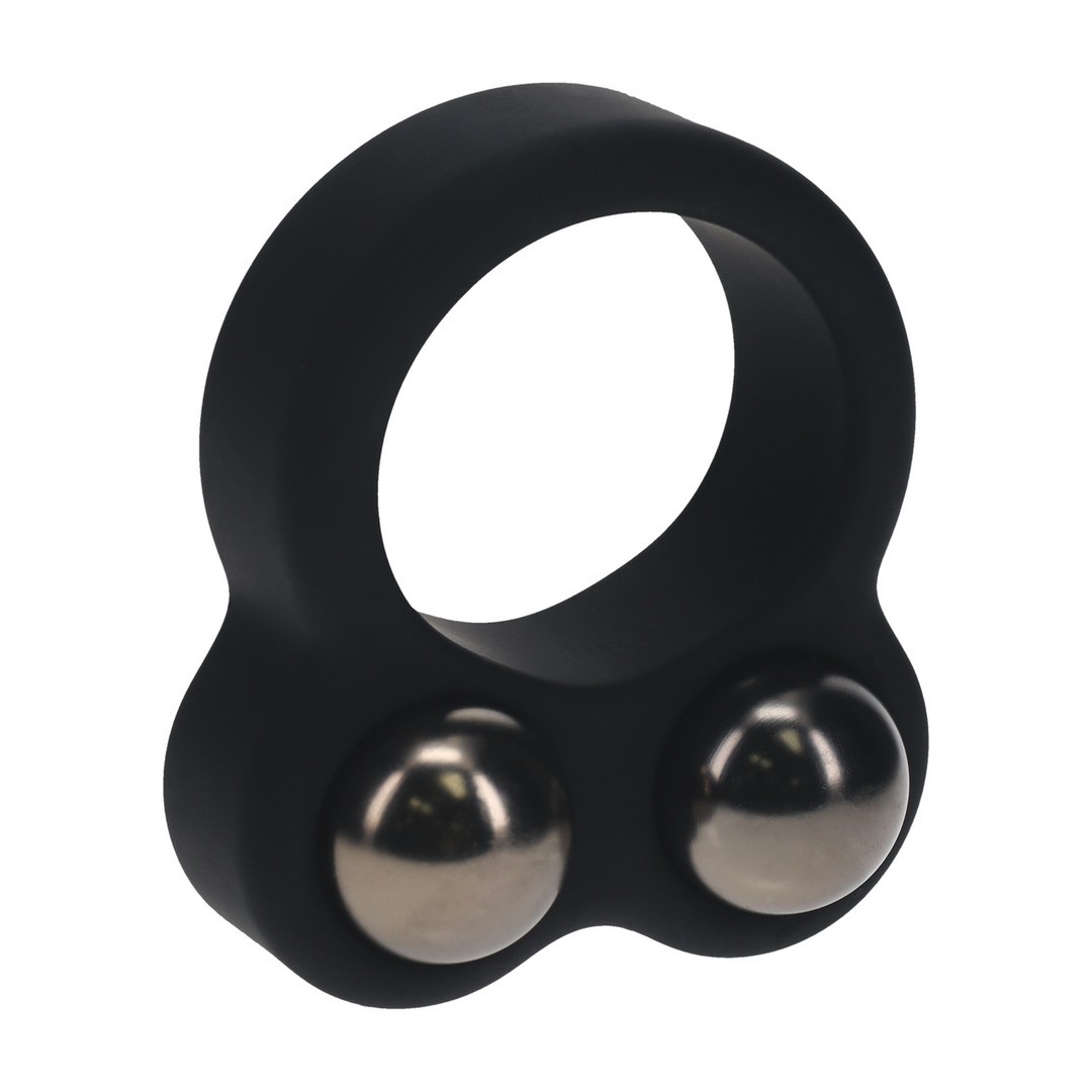 ANEL PARA O PÉNIS EM SILICONE LÍQUIDO COM PESO DUPLO PRETO LEVELZ