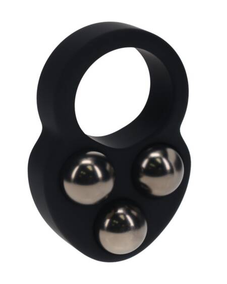 ANEL PARA O PÉNIS EM SILICONE LÍQUIDO COM PESO TRIPLO PRETO LEVELZ