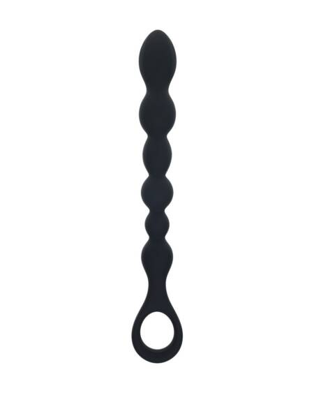 SONDA ANAL DE SILICONE COM PÉROLAS E ASA PRETO LEVELZ