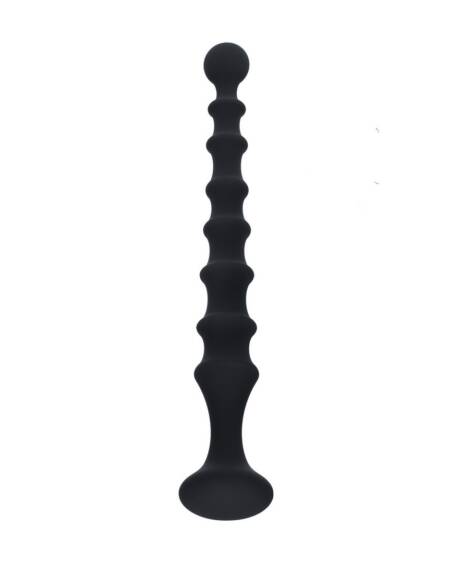 SONDA ANAL DE SILICONE ESTRIADA PRETA LEVELZ