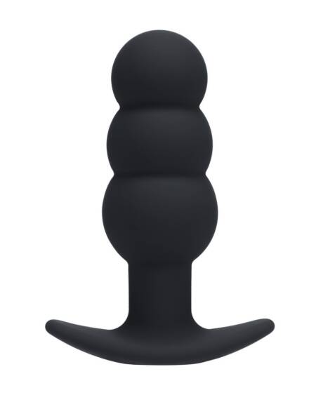 PLUG ANAL EM SILICONE COM VIBRAÇÃO TRI BULB PRETO LEVELZ