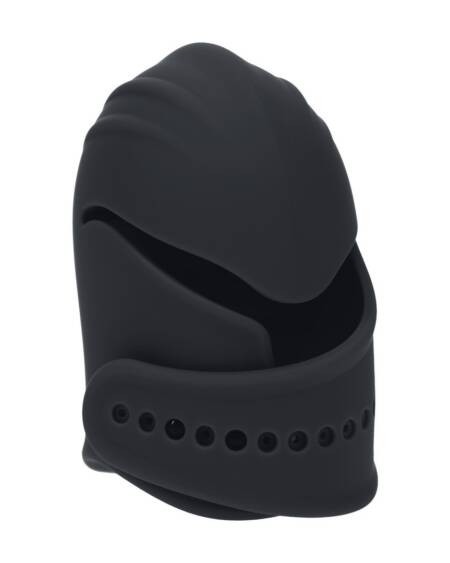 ESTIMULADOR DE GLANDE AJUSTÁVEL EM SILICONE COM VIBRAÇÃO PRETO LEVELZ