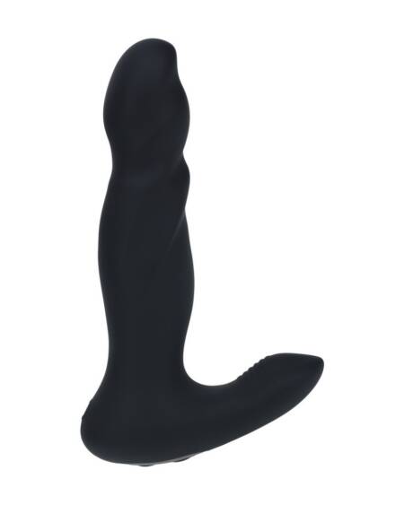 ESTIMULADOR DE PRÓSTATA EM SILICONE COM VIBRAÇÃO E IMPULSO PRETO LEVELZ