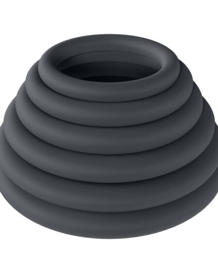 CONJUNTO DE 6 ANÉIS CLÁSSICOS PRETO LEVELZ