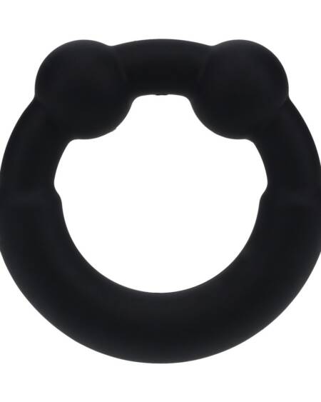 ANEL PARA O PÉNIS DE METAL E SILICONE PRETO LEVELZ