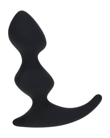 ESTIMULADOR DE PRÓSTATA DE SILICONE COM DUPLA ONDULAÇÃO PRETO LEVELZ