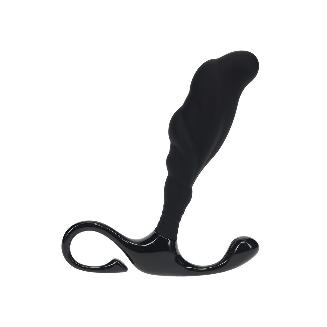 ESTIMULADOR DE PRÓSTATA DE SILICONE TEXTURIZADO RÍGIDO S PRETO LEVELZ