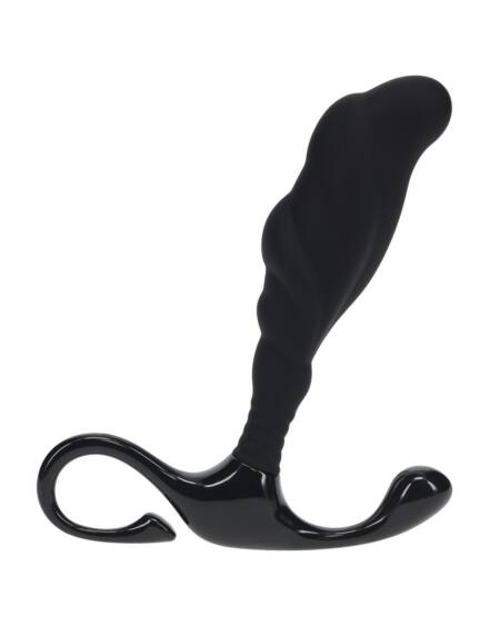 ESTIMULADOR DE PRÓSTATA DE SILICONE TEXTURIZADO RÍGIDO M PRETO LEVELZ