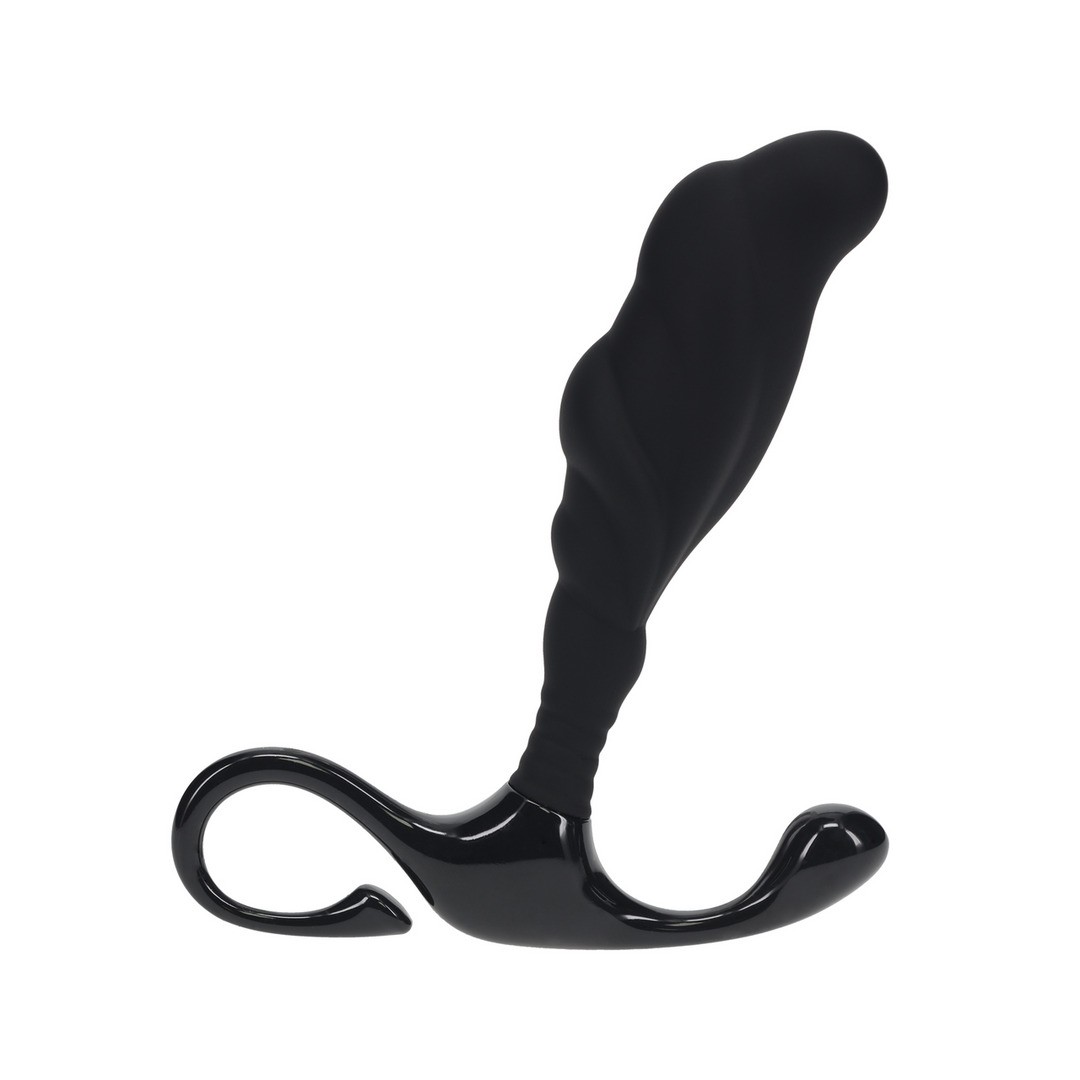 ESTIMULADOR DE PRÓSTATA DE SILICONE TEXTURIZADO RÍGIDO M PRETO LEVELZ