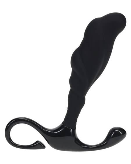 ESTIMULADOR DE PRÓSTATA DE SILICONE TEXTURIZADO RÍGIDO L PRETO LEVELZ