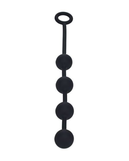 BOLAS ANAIS REDONDAS EM SILICONE M 30MM PRETAS LEVELZ