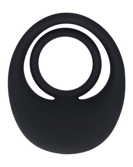 ANEL PARA O PÉNIS E TESTÍCULOS EM SILICONE LÍQUIDO COM VIBRAÇÃO PRETO LEVELZ