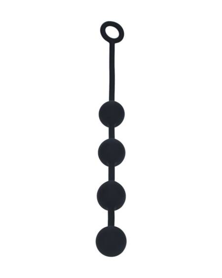 BOLAS ANAIS REDONDAS EM SILICONE L 40MM PRETAS LEVELZ