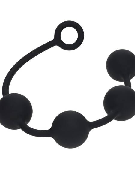 BOLAS ANAIS REDONDAS EM SILICONE XXL 50MM PRETAS LEVELZ