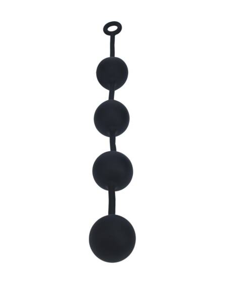 BOLAS ANAIS REDONDAS EM SILICONE XXL 60MM PRETAS LEVELZ
