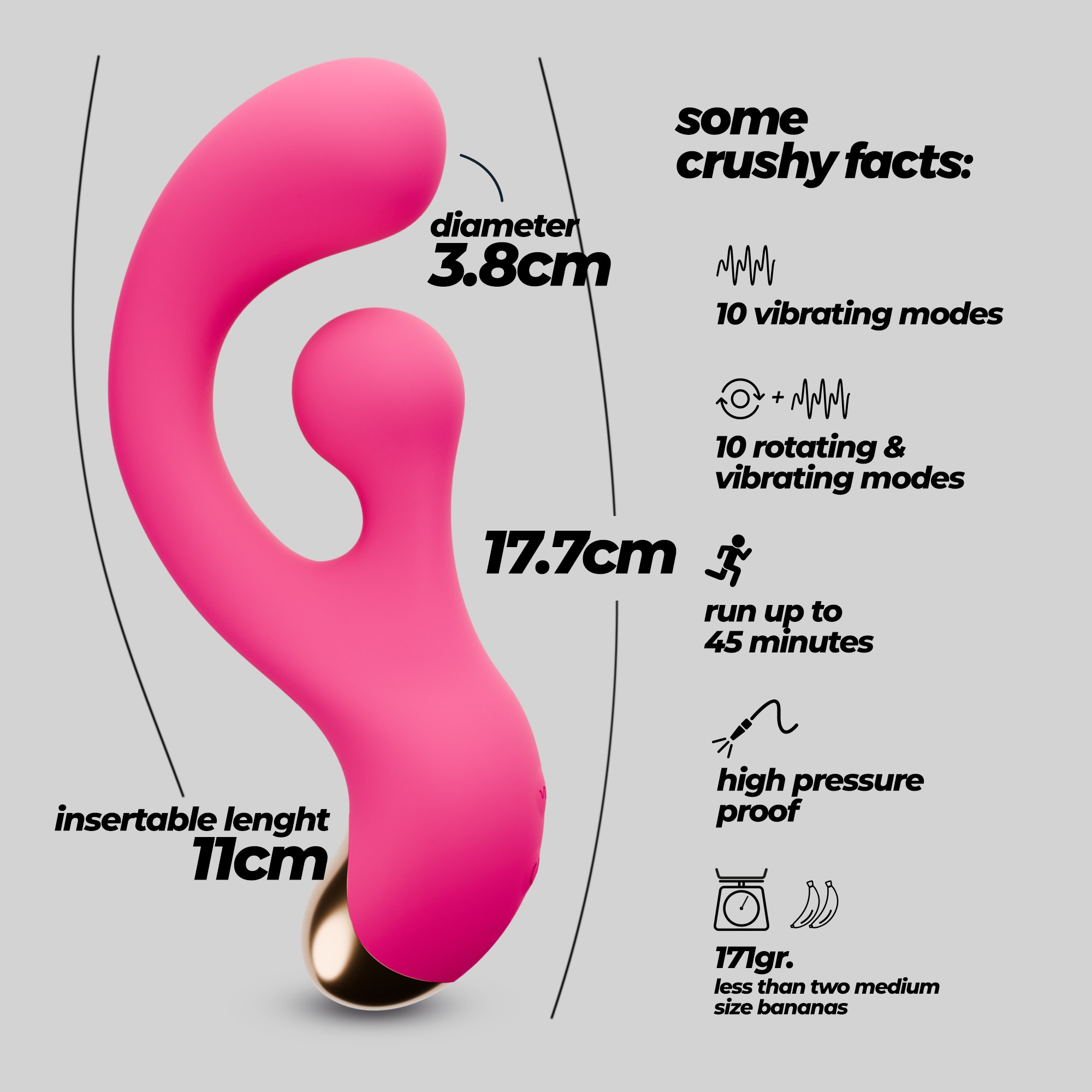 PLEASER VIBRADOR COM ESTIMULAÇÃO ROTATIVA CRUSHIOUS - Image 6