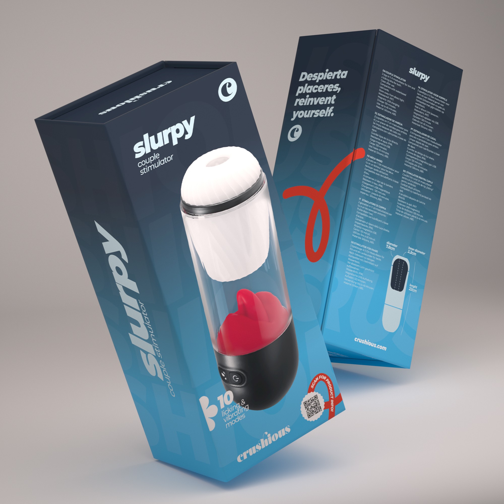 SLURPY MASTURBADOR 2 EM 1 DESMONTÁVEL CRUSHIOUS - Image 8