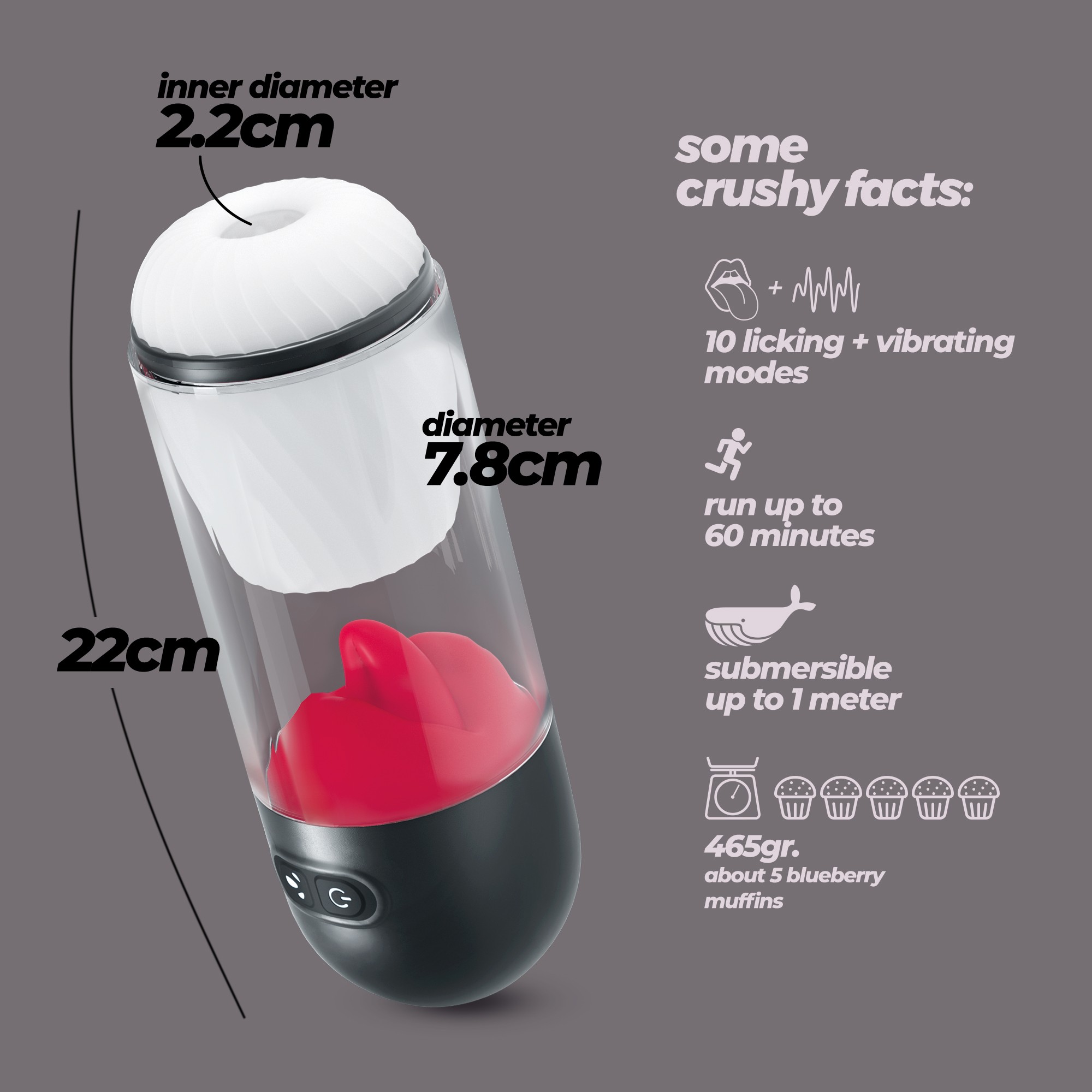SLURPY MASTURBADOR 2 EM 1 DESMONTÁVEL CRUSHIOUS - Image 9