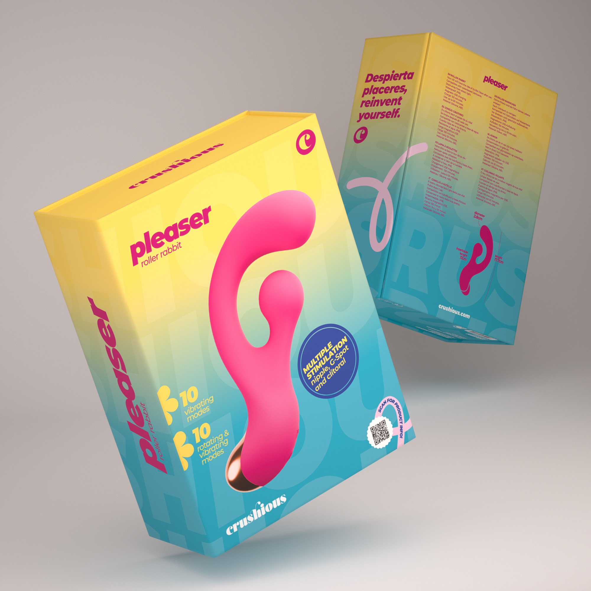 PLEASER VIBRADOR COM ESTIMULAÇÃO ROTATIVA CRUSHIOUS - Image 7