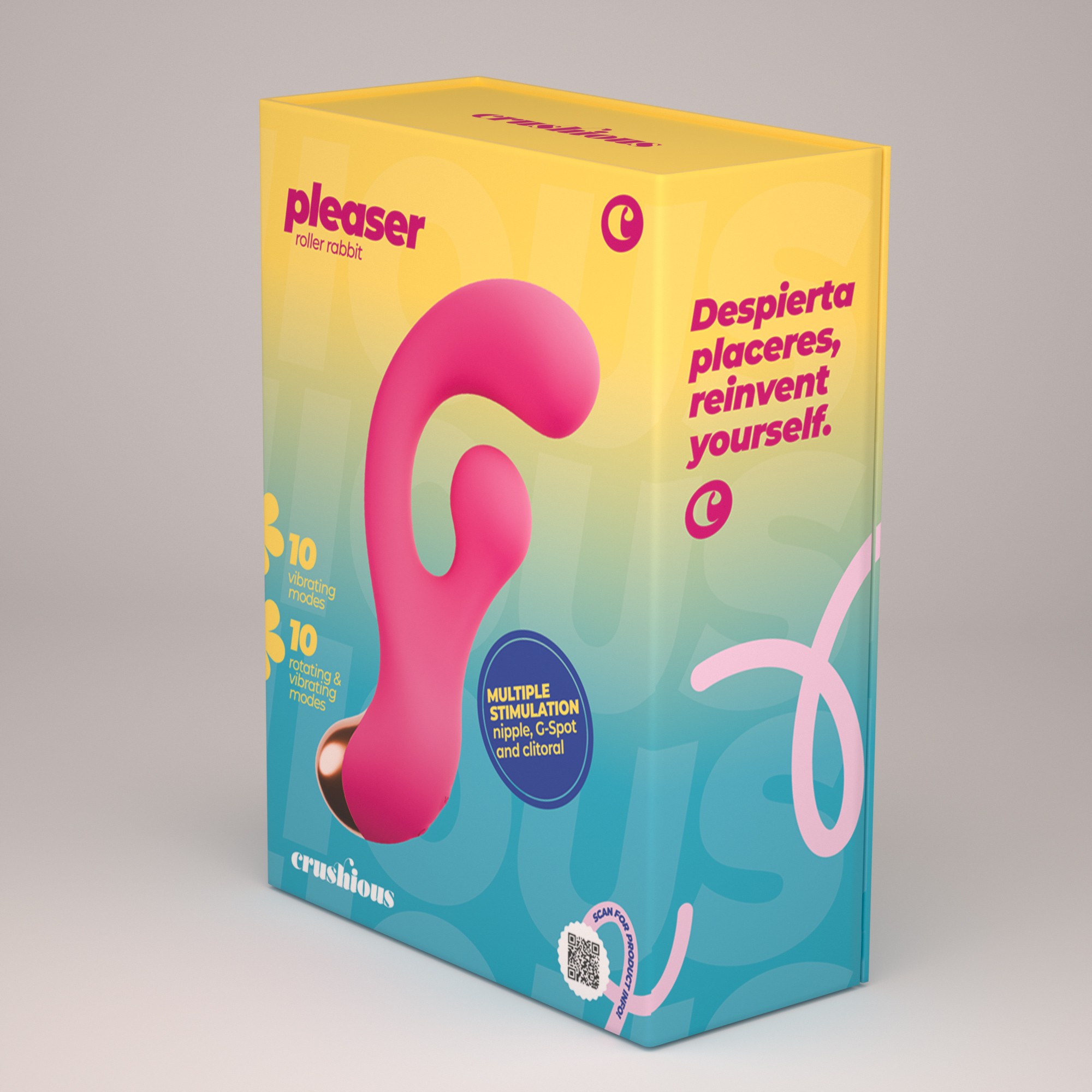 PLEASER VIBRADOR COM ESTIMULAÇÃO ROTATIVA CRUSHIOUS - Image 8