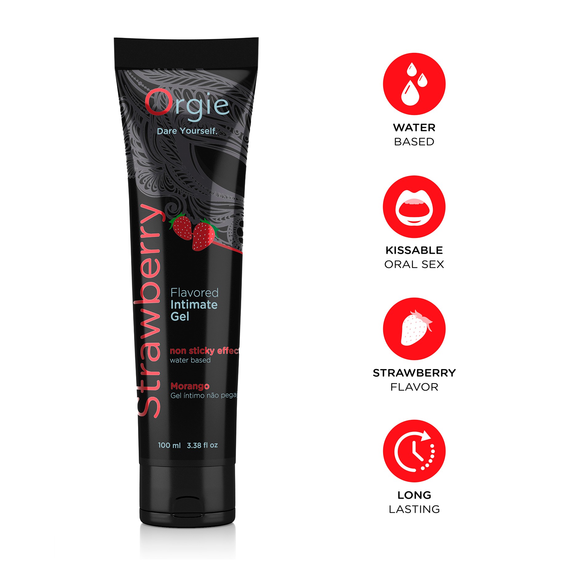 LUBRICANTE A BASE DE AGUA CON SABOR A FRESA 100ML ORGIE - Image 6