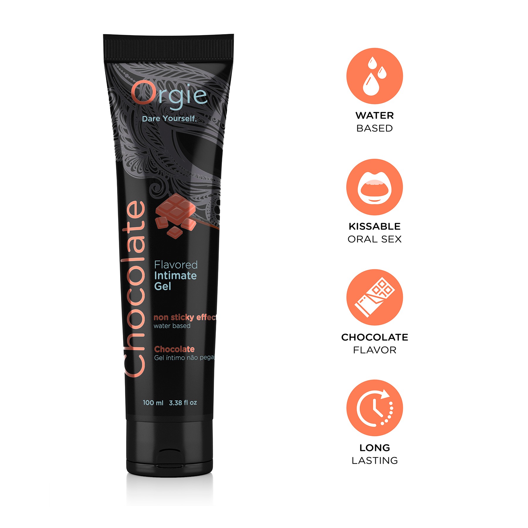 LUBRICANTE A BASE DE AGUA CON SABOR A CHOCOLATE 100ML ORGIE - Image 6