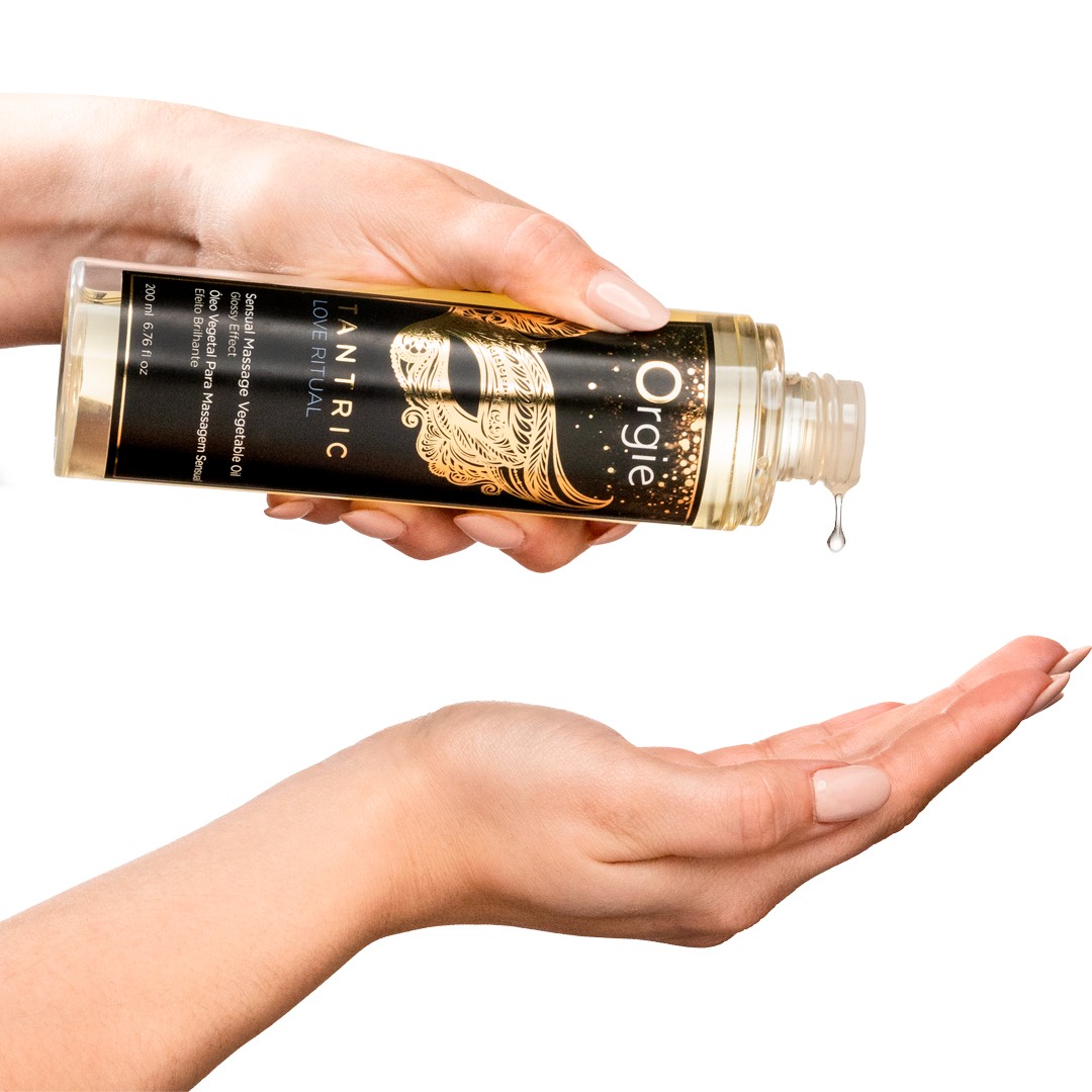 ACEITE DE MASAJE CON EFECTO BRILLANTE TANTRIC LOVE RITUAL 200ML ORGIE - Image 3