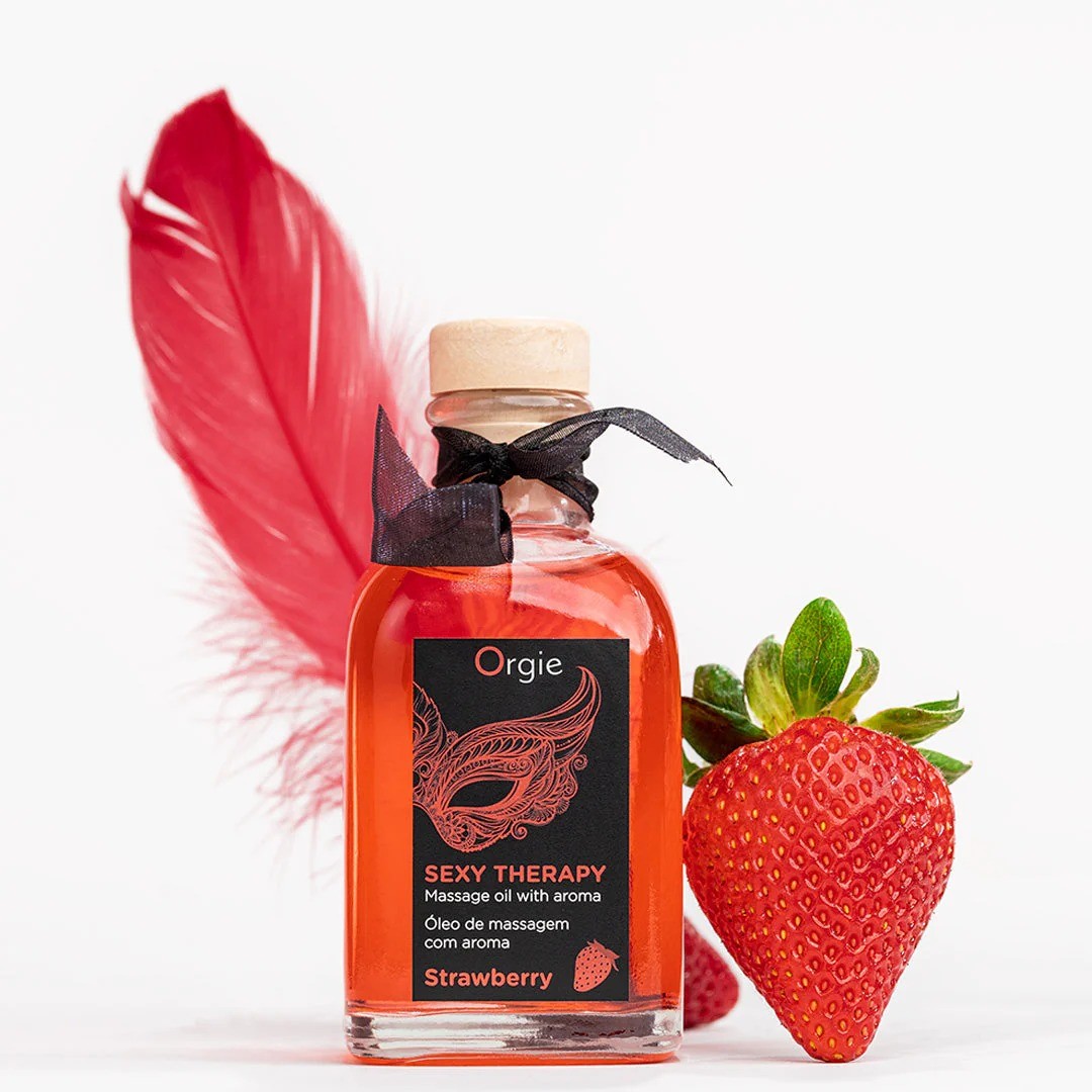 KIT DE MASSAGEM BEIJÁVEL SEXY THERAPY MORANGO ORGIE 100ML - Image 5
