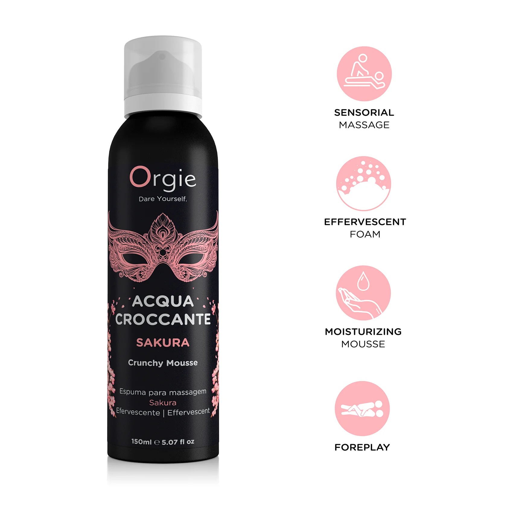 ESPUMA DE MASSAGEM CRACKELING ACQUA CROCCANTE SAKURA 150ML ORGIE - Image 5