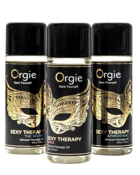 CONJUNTO DE ÓLEOS DE MASSAGEM SEXY THERAPY SENSUAL MINI SIZE 3X30ML ORGIE