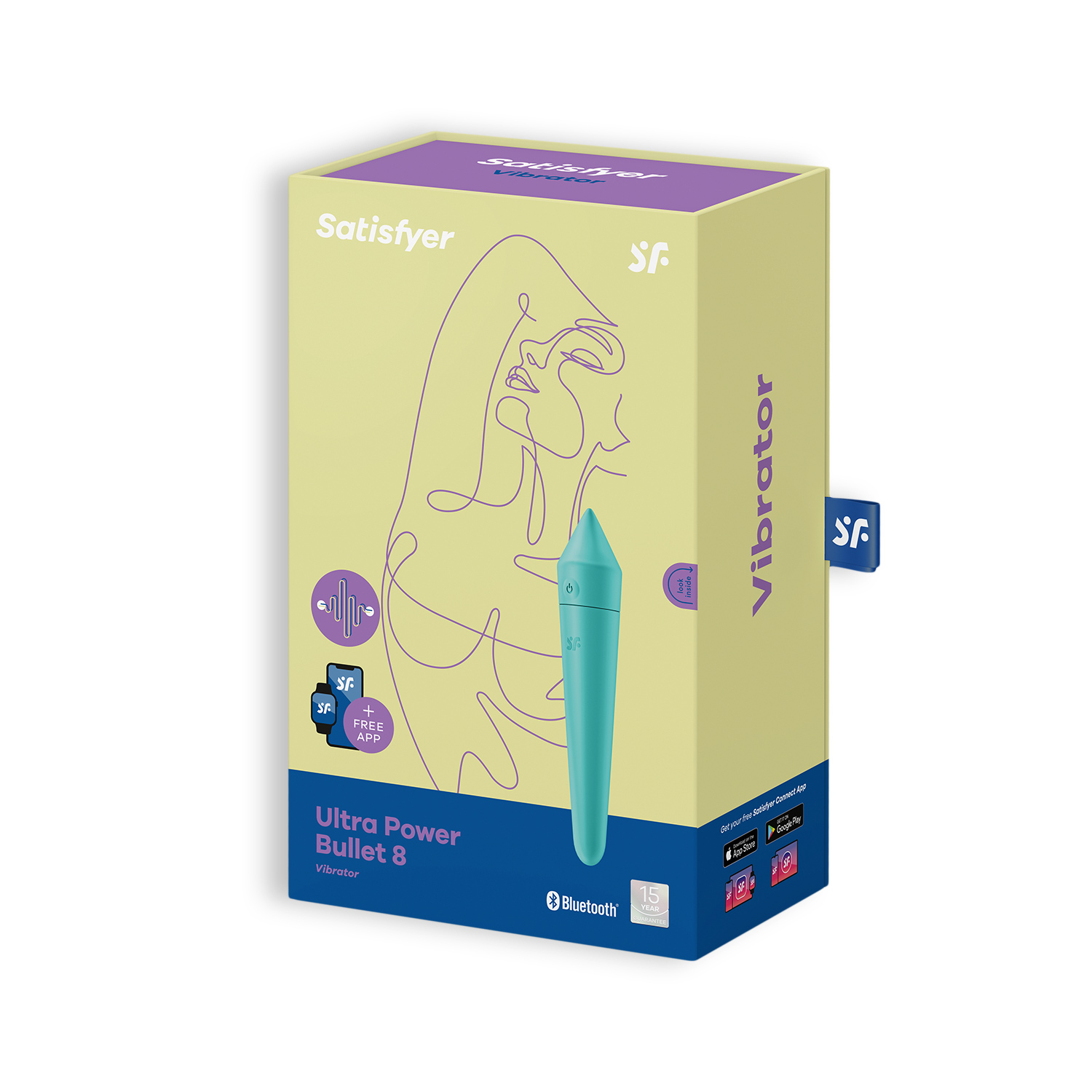 BALA VIBRADORA ULTRA POWER BULLET 8 CON APP SATISFYER TURQUESA - Image 6