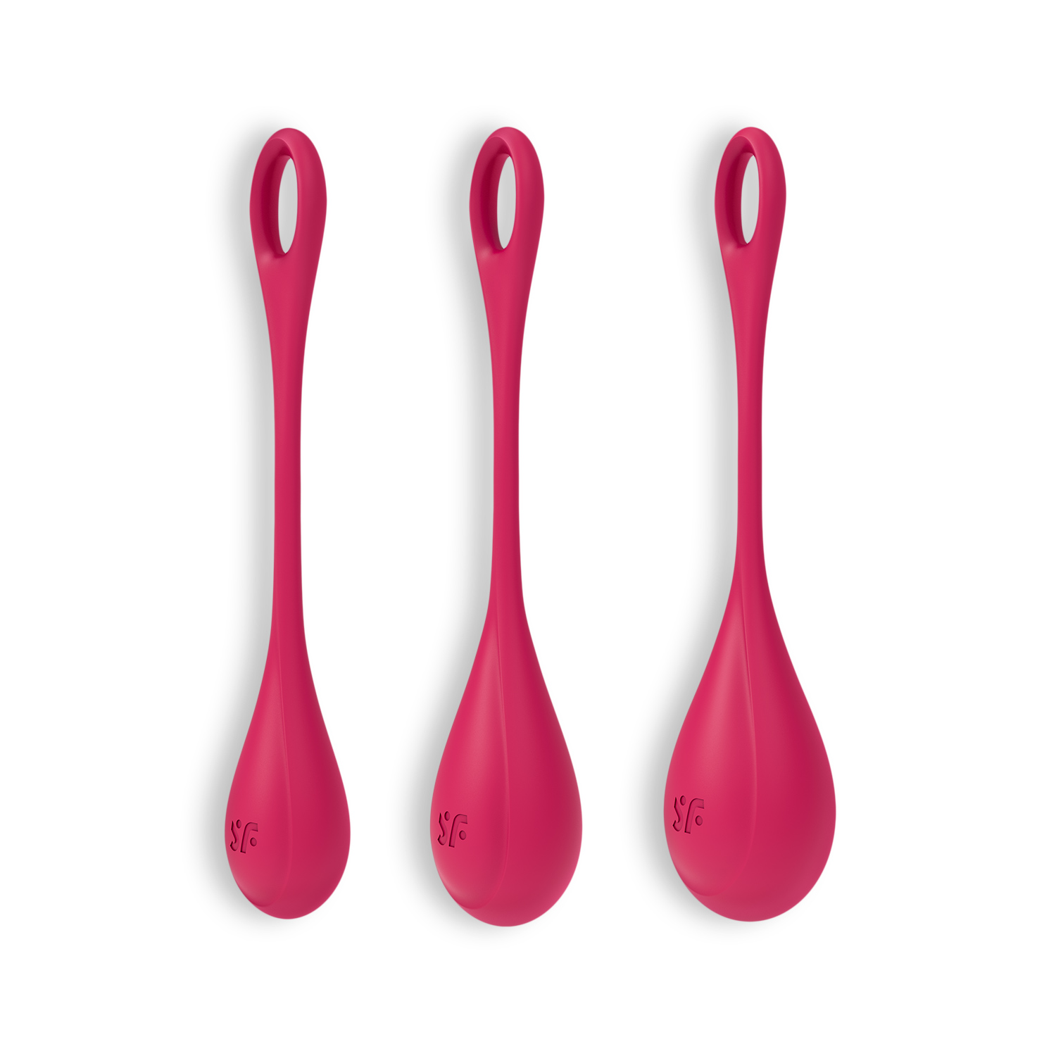 CONJUNTO DE 3 BOLAS KEGEL YONI POWER 1 SATISFYER ROJAS - Image 6