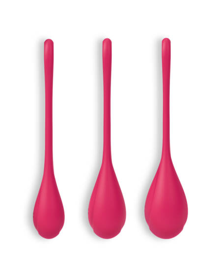 CONJUNTO DE 3 BOLAS KEGEL YONI POWER 1 SATISFYER ROJAS