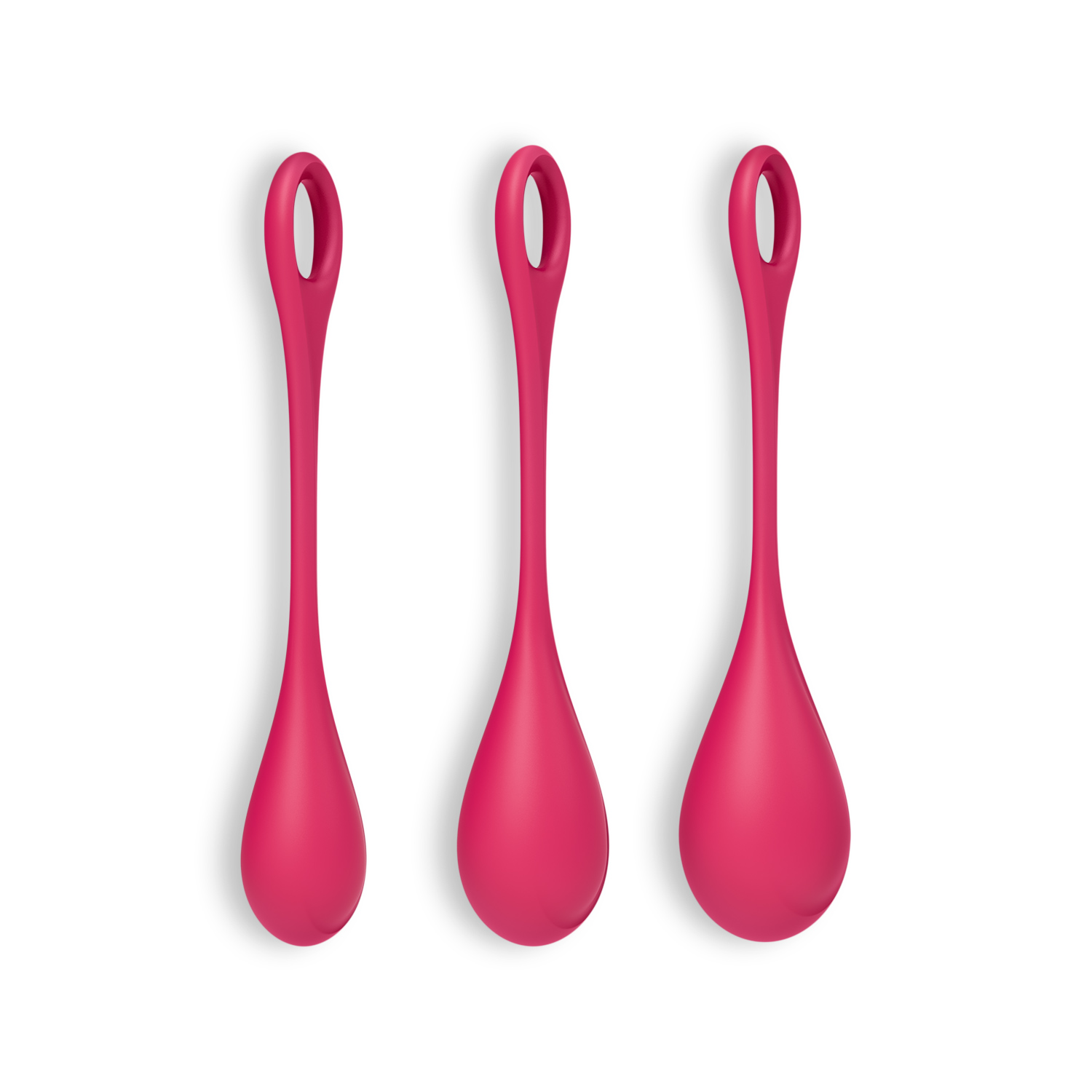 CONJUNTO DE 3 BOLAS KEGEL YONI POWER 1 SATISFYER ROJAS - Image 3