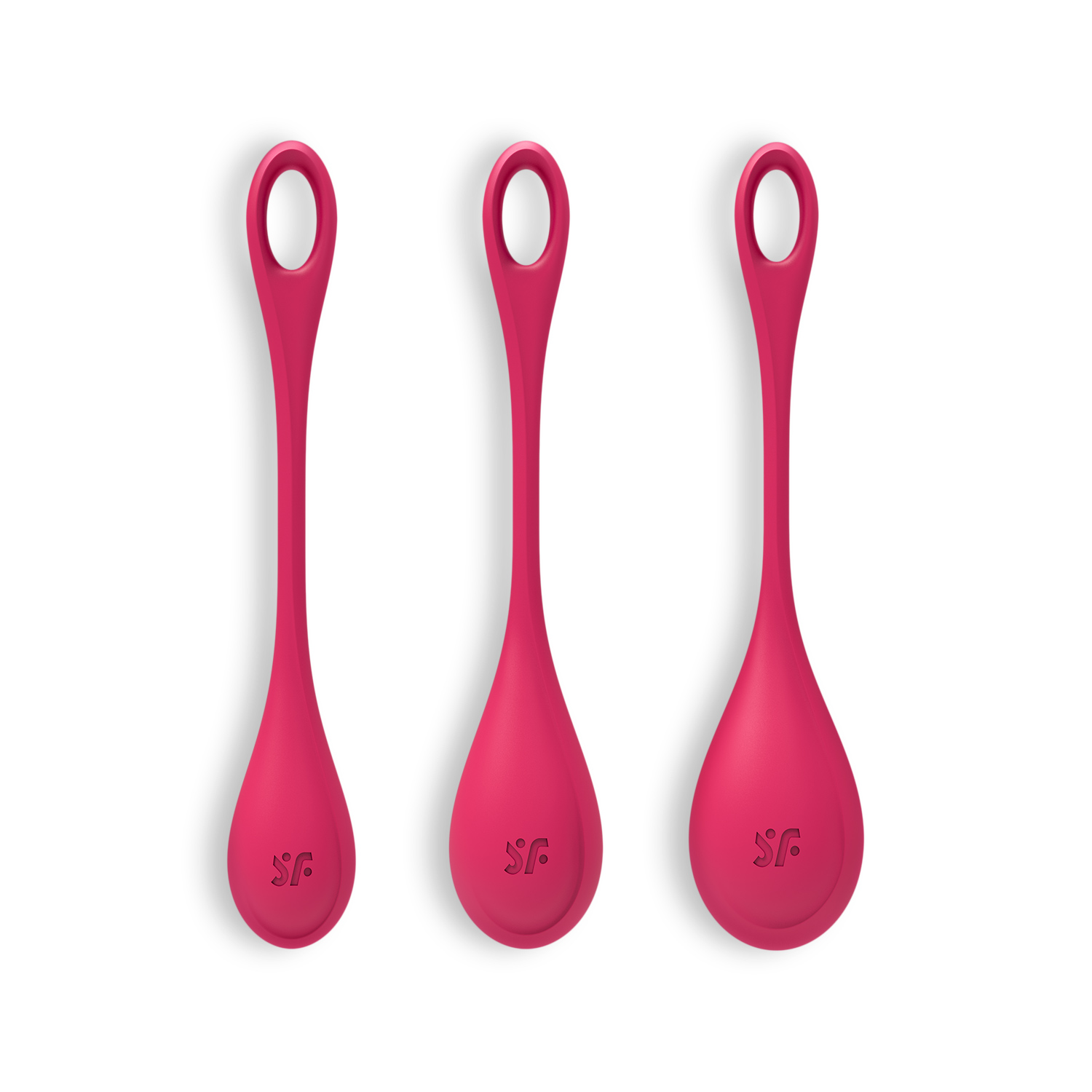 CONJUNTO DE 3 BOLAS KEGEL YONI POWER 1 SATISFYER ROJAS - Image 4