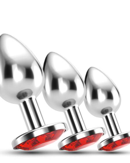 ANAL TRAIN TRIO BIJOU ROJO CRUSHIOUS CON BOLSAS INDIVIDUALES GRATIS